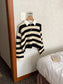 LENA Collared stripe sweater