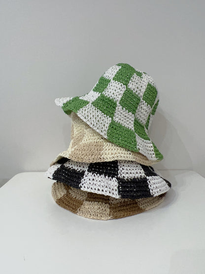 KOJE Checker straw hat