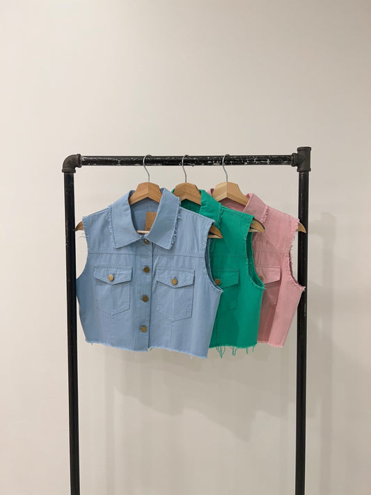 ZORY Pop colour crop vest