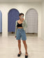 CONA Asymmetric zipper shorts