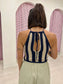 DRUM Stripe halter top