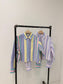 GARROS Multi stripe cropped shirt