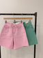 MARVE Colour denim shorts
