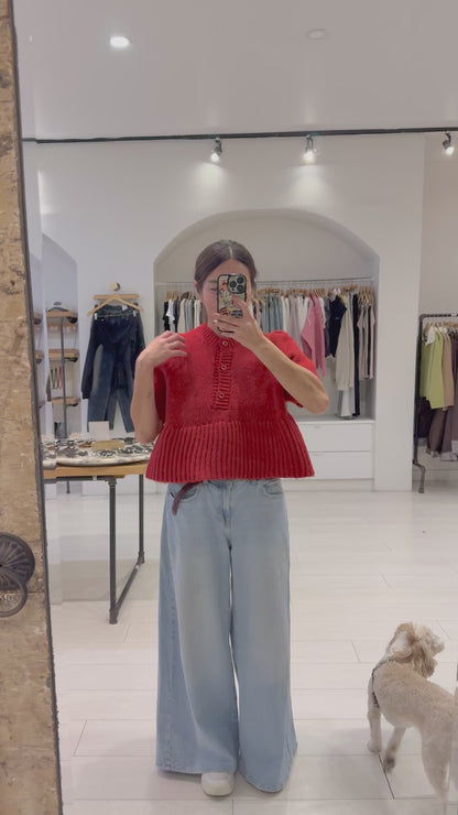 LEX Knit peplum top