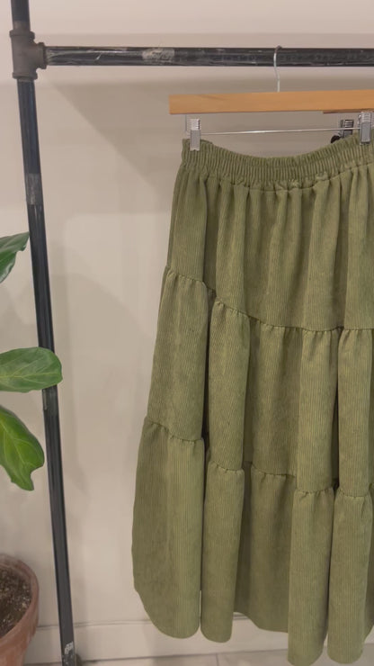 SALLY Corduroy maxi skirt