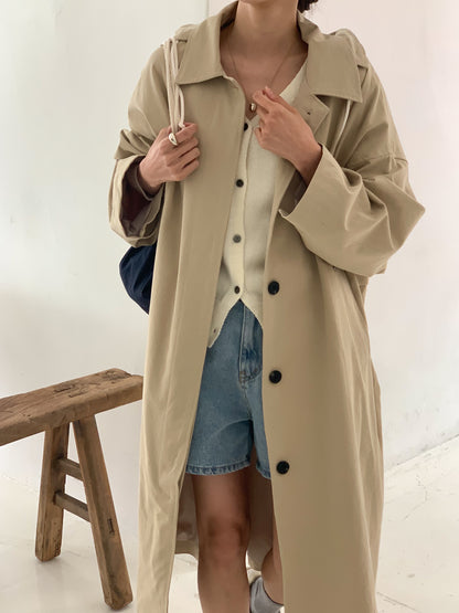 TYRA Hooded trench coat