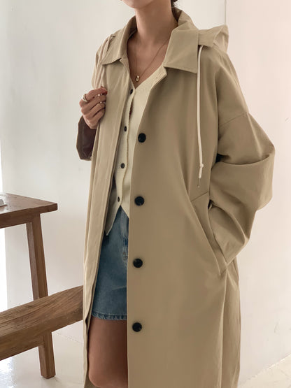 TYRA Hooded trench coat