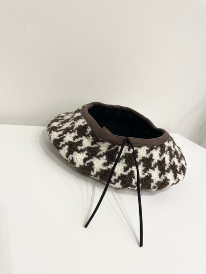 BELLA Houndstooth beret