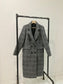 SHAKI Glen plaid wool coat
