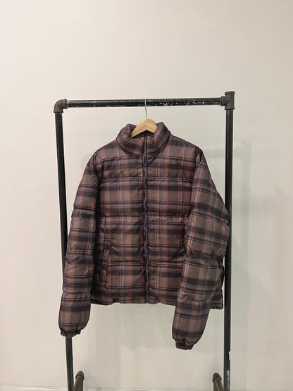 WOOD Plaid puffer jacket