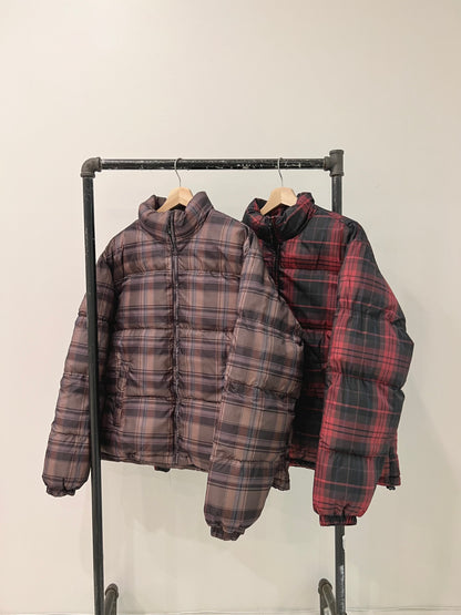 WOOD Plaid puffer jacket